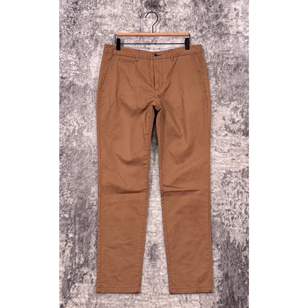 Perk Pants 33 x 32 Mens Slim Fit Stretch Feels Good Chino Khaki